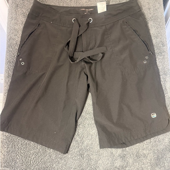 Free Country Pants - Free Country Black Drawstring Athletic Shorts- Size M (8/10)